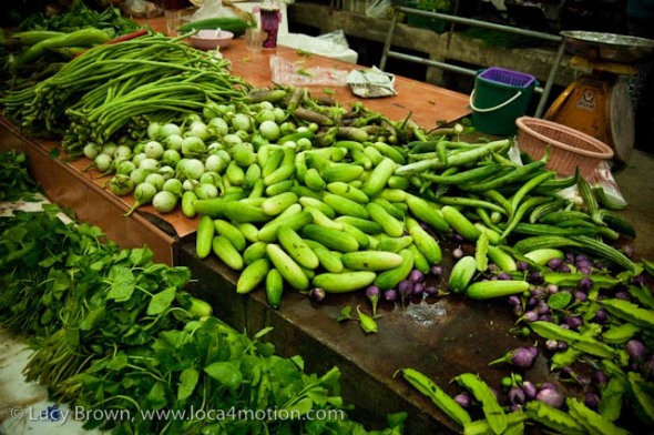 Vegetables, morning market, Krabi town, Krabi, Thailand
